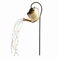 Solar Watering Can Light Perforated Solar Kettle Lantern for Lawn