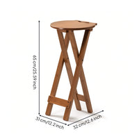 Folding Stool with Handle Foldable Stool with X-Pattern Leg Design Space-Saving Portable Seat for Guests, Small Apartments, Kitchen, Bar