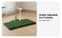 Realistic Turf Feel Golf Swing Coach Non-Slip Backing Golf Hitting Practice Mat Strong Suction Base for Beginners, Home, Backyard, Office
