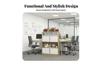 Multifunctional Design Away Ice Divider with Planter Large Capacity Away Ice Cabinet with Doors and Shelves Long-Lasting Storage Furniture Silent Hinges for Professionals, Business Owners, Homeowners, Workspace, Study Room, Library, Balcony