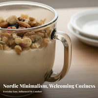 Great Gift Large Capacity Glass Oatmeal Cup Multi-Purpose Nordic Design Breakfast Cup Crystal Clear for Families, Home, Kitchen