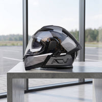 With Dual Visor | DOT Certified, Aerodynamic, Helmet with Headset, for Daily Commuting