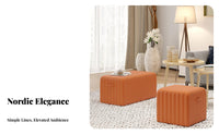Pill-Shaped Ottoman Nordic Design Entryway Stool Multi-Functional for Homeowners
