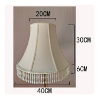 Beaded Lampshade Linen Texture Floor Lamp Shade Elegant Decor for Hotel Lobby
