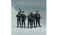 5 Pieces Hand-Painted Police Officer Miniature Figure Miniature Police Figures Detailed Diorama Figure Realistic for Collectors