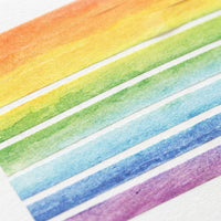 Washi Tape Set for Scrapbooking & Stamping Supplies, Rainbow Masking Planners, Decorative for Crafts Gift Wrapping, Colorful 10