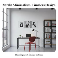 Nordic aesthetic open-rear Chair Stackable Household Furnishing Creative Design Seating Furniture Ergonomic rearrest for Interior Decorators, Small Business Owners, Dining Room, Reception Area, Kitchen, Bedroom