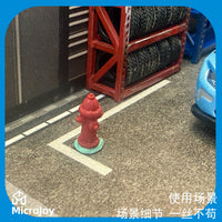 1/64微缩场景模型街道消防栓摆件沙盘装饰摆件微景街道摆件..