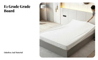 Hotel Grade Headboardless Box Bed Minimalist Design Wooden Bed Frame Space-Saving Bedroom Furniture Sturdy Construction for Guesthouse managers, Apartment Dwellers, Students, Guest Room, Dormitory