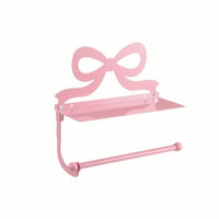 Bathroom Tissue Holder with Phone Shelf Cute Hardware Space-Saving for Bathroom