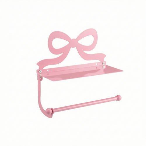 Bathroom Tissue Holder with Phone Shelf Cute Hardware Space-Saving for Bathroom