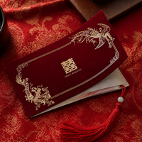 Wedding Red Envelopes for Gifting, Velvet/Hot Stamped Lucky Money Packets for Special Occasions