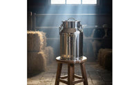 Sealed Stainless Steel Barrel Carrying Handle Stainless Steel Storage Barrel Rounded Base