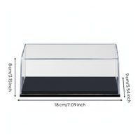 High Clarity Transparent Display Cover with Base Easy to Clean Acrylic Model Display Case Sturdy Stackable Showcase Box Scratch-Resistant for Collector Room