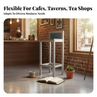 spine-freeless Round Seat High Stool Minimalist Bar Chair Easy Assembly for Homeowners