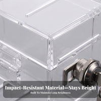 Thermostat Lock Box with Key | Ventilated Cutout Openings, Thermostat Cover with Lock, for workplaces