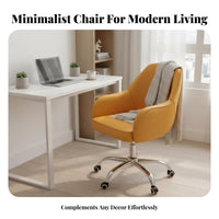 Armless wheeled Chair Adjustable Height Task Seat Wheeled Base for Bedroom, Women