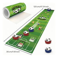 Tabletop Soccer Game with Pucks Compact Soccer Game Mat Lightweight for Families