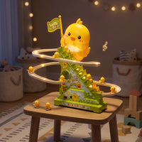 Electric Duck Climbing Stairs Toy Interactive Stair Climbing Toy with Ducks Play Set Battery Operated Musical for Toddlers