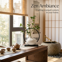 New Chinese Artificial Plant with Decorative Screen, Elegant Faux Plant Display for Living Room, Study, Tea Room