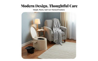 Portable Potty with Inner Container Comfortable Seat Bedside Toilet