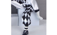 Dangling Leg Clown Doll Poseable Limbs Collectible Harlequin Figurine
