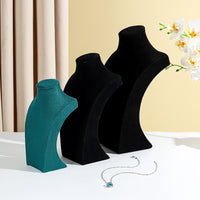Velvet Necklace Display Stand, Jewelry Neck Form, Counter Display Prop