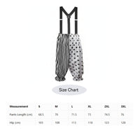 Clown Pants with Elastic Ankles Carnival-Themed Clown Pants Black and White for Entertainers, Cosplayers, Halloween, Stage Performance, Cosplay