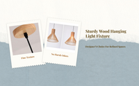 Dimmable LED hardwood chandelier