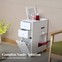 Rolling Vanity Organizer Compartmentalized Design Rolling Makeup Cart for Women