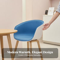 Single Paddinged Seat Modern and Aesthetic Upholstered Shell Chair Soft Upholstery Breathable Textile for Homeowners