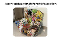Easy to Fill Stuffed Creature Storage Bean Bag Space Saving Stuffed Creature Storage Chair Large Capacity for Toddlers, Teens, Playroom