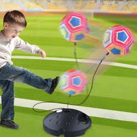 Tethered Soccer Practice Aid with Weighted Base Portable Soccer Return Practice Aid Elastic Stable for Backyard