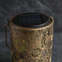 Floral Solar Lantern No Wiring Required Solar Garden Lantern Weatherproof