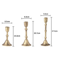 3 Pieces Taper Candle Holder Antique-Style Pedestal Candle Holder Luxurious