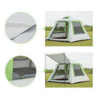 Bug-Proof Inflatable Tent with Mesh Openings and Doors Portable Inflatable Tent with Awning Quick-Setup Breathable for Backyard