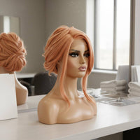 PVC Mannequin Head Mannequin Head with Shoulders Necklace Display Bust for Salon