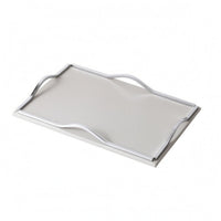 Leather Serving Tray Raised Edges Home Decor Flat Base for Coffee Table