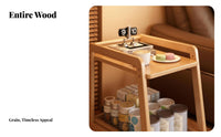 U-shapedd over-Couch Table with Shelves Multi-Functional U-shapedd Rolling Table