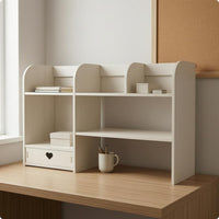 3-Layer Shelf Organizer Rectangular Frame Desktop Storage Rack Space Saving