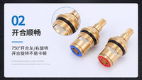 Coarse Thread Double Ceramic Faucet Valve Core for Hot and Cold Water