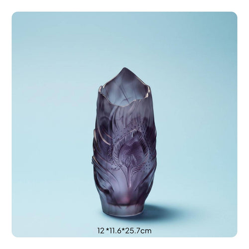 Decorative Vase Luxury Design Art Glass Vase Giftable for Living Room, Entryway