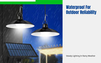 Split Solar Hanging Light, Outdoor Waterproof Remote Control, Double Head, Indoor/Outdoor Courtyard, Camping Tent Lighting
