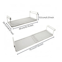 Desk-Perimeter Hanging Rack Powder-Coated Mesh Metal Drawer Space Saving