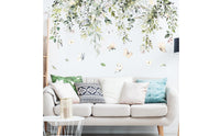 Greenery Butterfly Wall Sticker Self Botanical Vine Mural