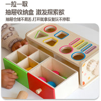 Montessori Early Learning Color Sorting Coin Box Shape Matching Blocks Educational Toy for Toddlers