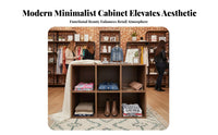 Minimalist Design Retail Display Island Thickened Board Double-Sided Display Table Low Profile Merchandise Cabinet for Boutique Owners, Shop Managers, Homeowners, Clothing Shop, Showroom, Living Room, Entryway