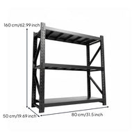 Multi-Layer Storage Rack Construction Heavy Duty Steel Shelf Easy Assembly Heavy Duty Metal Shelving for Balcony, Warehouse, Basement