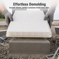Concrete Curbstone Line Plastic Mold for Road Edging, Cement Pavement Kerbstone Form
