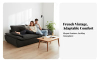 Retro Design Deep-Seat Luxurious Settee High-Density Foam Support Sofa Heavenly-Like Comfort Living Room Furniture Multi-Layer Filling for Apartment Dwellers, Homeowners, Lounge Area, Lounging, Movie Nights, Bedroom